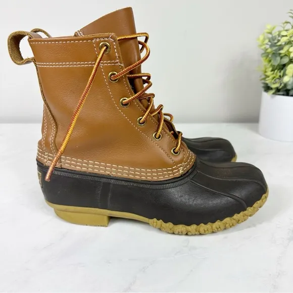 L.L. Bean Bean Boots 8” Unlined Sz 7