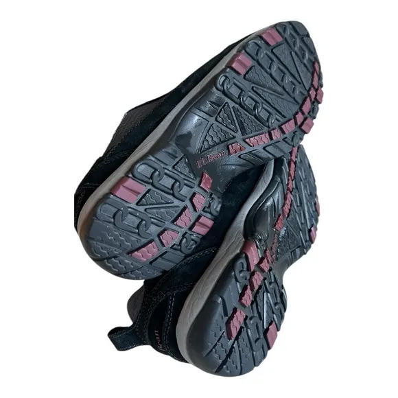 L.L. Bean Black and Gray Tek 2.5 Hiking Shoes with Rugged Sole Size 7.5 M