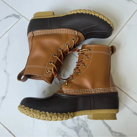 LL Bean Boots Men 7 Leather Brown