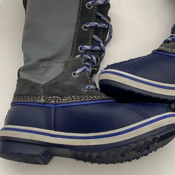 L.L. Bean Kids' Blue TEK 2.5  Waterproof Primaloft 200 Lace Up Snow Boots Sz 12