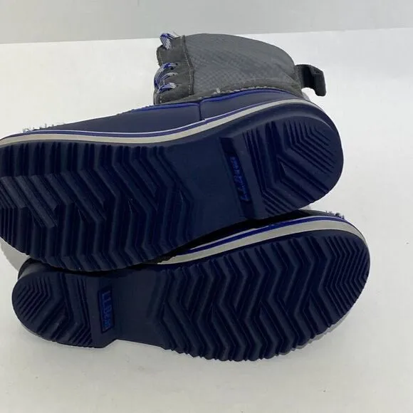 L.L. Bean Kids' Blue TEK 2.5  Waterproof Primaloft 200 Lace Up Snow Boots Sz 12