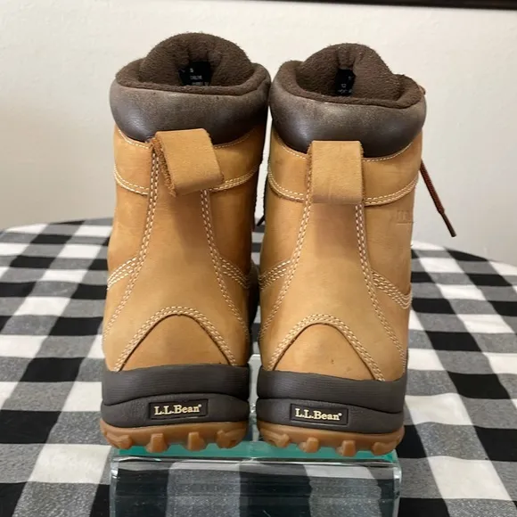 L.L. Bean Leather Rugged Snow Boot Primaloft 200 Gram Insulation Men 12  Medium