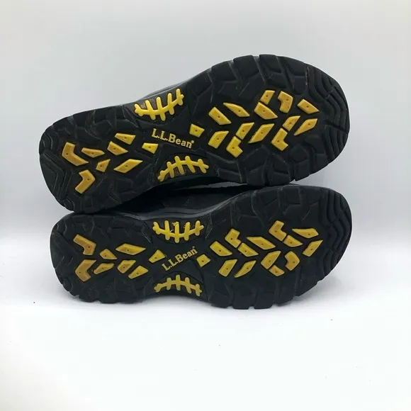 LL Bean Low Top Trail Blue Black Yellow Hiking Shoes Boy's Size 6 Sneaker