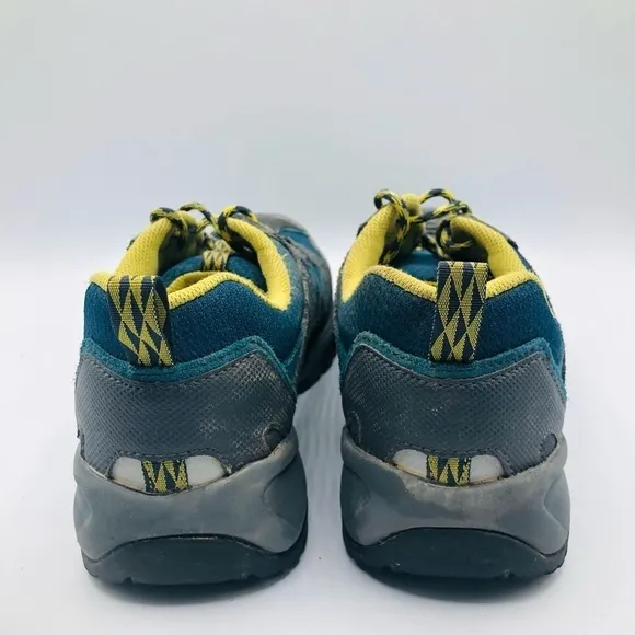 LL Bean Low Top Trail Blue Black Yellow Hiking Shoes Boy's Size 6 Sneaker