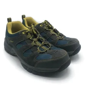 LL Bean Low Top Trail Blue Black Yellow Hiking Shoes Boy's Size 6 Sneaker