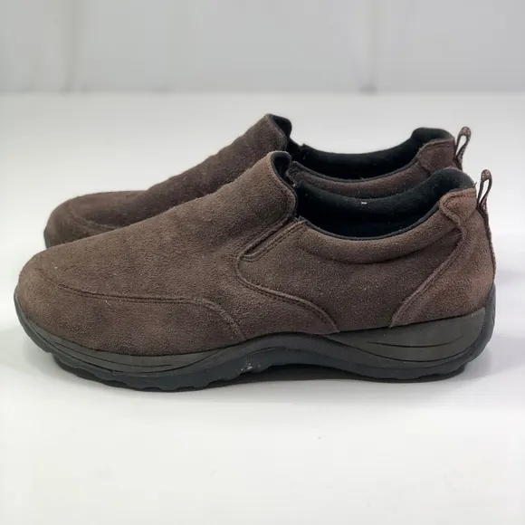L.L. Bean slip-on suede shoes brown 13