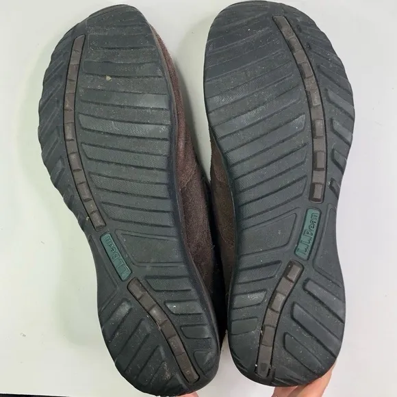 L.L. Bean slip-on suede shoes brown 13