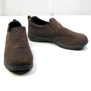 L.L. Bean slip-on suede shoes brown 13