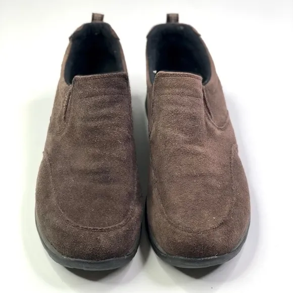 L.L. Bean slip-on suede shoes brown 13