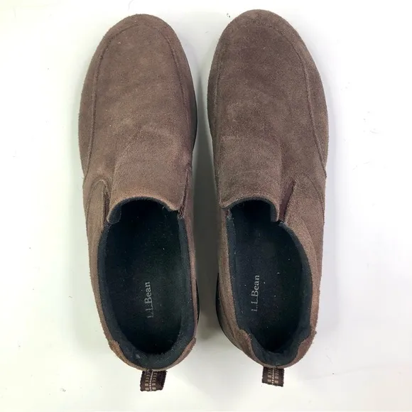 L.L. Bean slip-on suede shoes brown 13