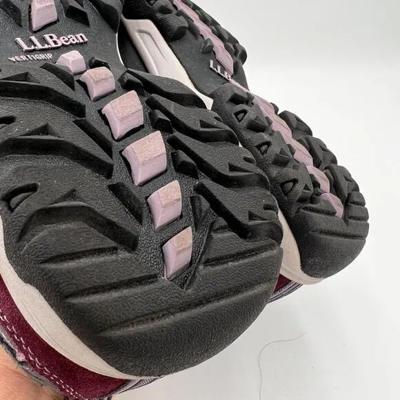 LL Bean Women's Trail Model 4 Hiking Shoes Maroon gray woman's size 9.5