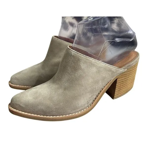 LNWOT Jeffrey Campbell Favela Mule Slides Tan Beige Pointy Toe Size 6