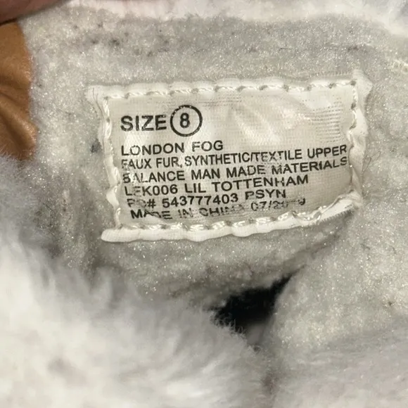 London Fog Toddler Girl's Pink Duck Toe Faux Fur Lined Snow Boots, Size 8