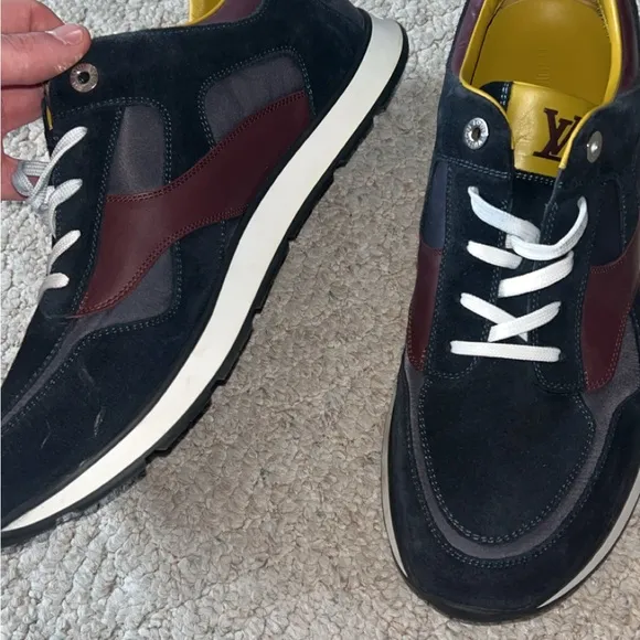 Louis Vuitton Men's Black and Brown Sneakers