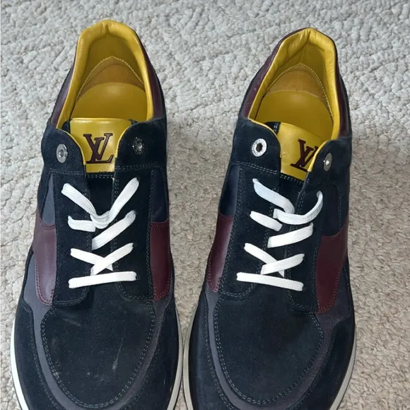 Louis Vuitton Men's Black and Brown Sneakers