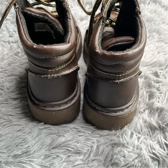 Lower East Side Boots Mens Size 7.5 Chunky Y2K Vintage Lace Up Brown