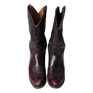 Lucchese 2000 men cowboy embroidered boots size 8