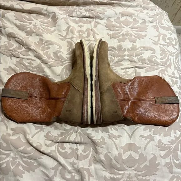 Lucchese 33502 Comanche Western Cowboy Brown Leather Suede Boots Men’s 10.5 M