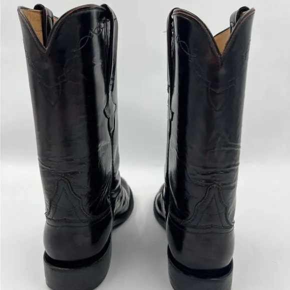 Lucchese Black Cherry Handmade Cowboy Boots Women's Sz7