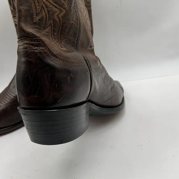 Lucchese Brown Corbin Cowboy Western Boots Men’s 11.5 D  USA Made N1556