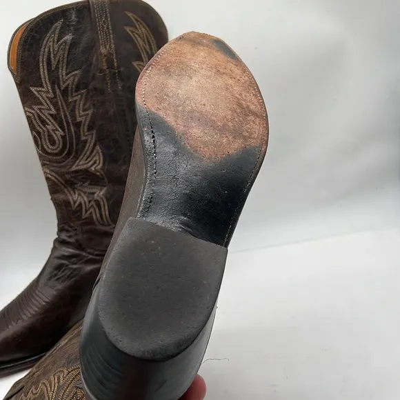 Lucchese Brown Corbin Cowboy Western Boots Men’s 11.5 D  USA Made N1556