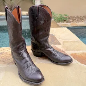 Lucchese Men’s Black 1883 Cherry Leather Carson Western/Boots Sz 10D M1021 R4