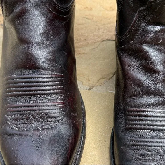 Lucchese Men’s Black 1883 Cherry Leather Carson Western/Boots Sz 10D M1021 R4