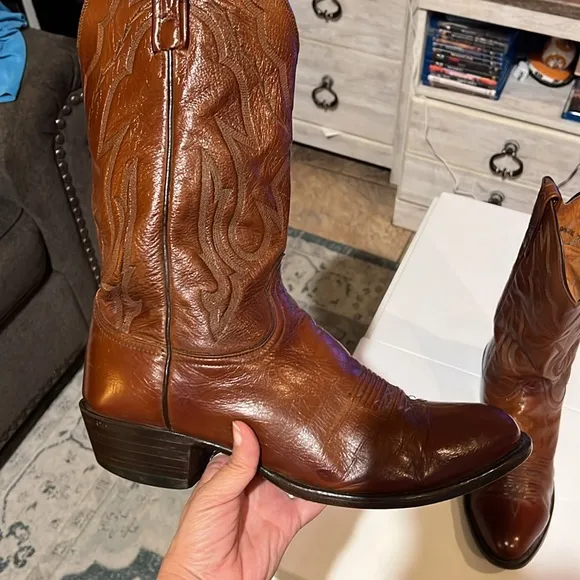 Lucchese men’s boots size 9 1/2 2E Cognac colorWestern, cowboy, rodeo