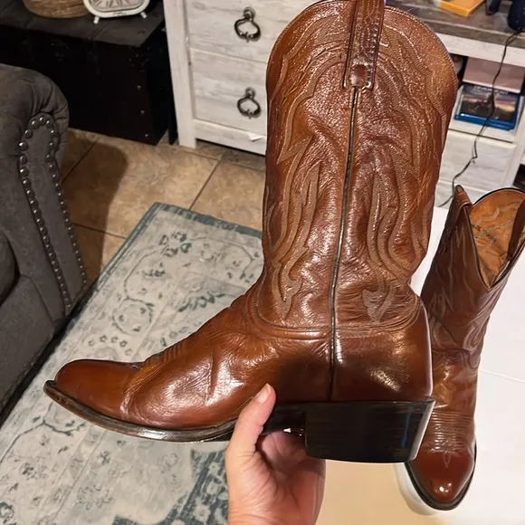 Lucchese men’s boots size 9 1/2 2E Cognac colorWestern, cowboy, rodeo