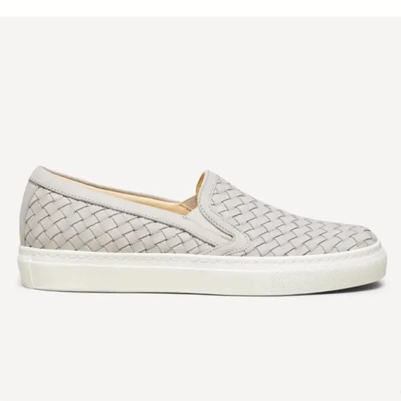 M. Gemi The Cerchio Woven Leather Sneaker Gray $248 Size 40.5