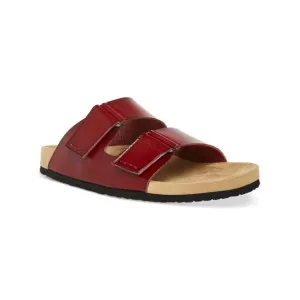 MADDEN Mens Maroon Double Straps Footbed Tisson Round Toe Sandals Shoes 12