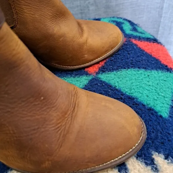 Madewell Lonny Boots Leather Size 9.5 Women Brown a0550