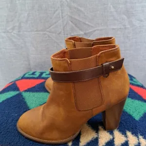 Madewell Lonny Boots Leather Size 9.5 Women Brown a0550
