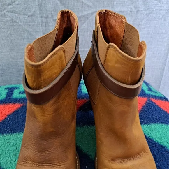 Madewell Lonny Boots Leather Size 9.5 Women Brown a0550