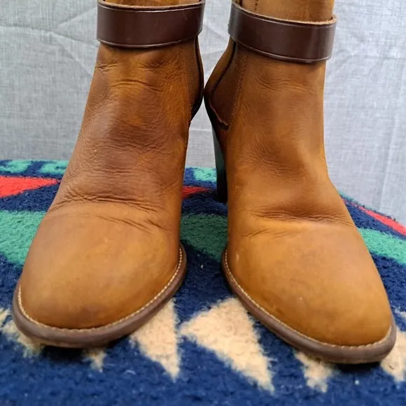 Madewell Lonny Boots Leather Size 9.5 Women Brown a0550