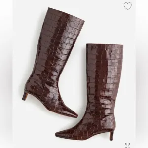 Madewell The Dimes Leather Kitten-Heel Knee Boot Chocolate Raisin Women Size 7