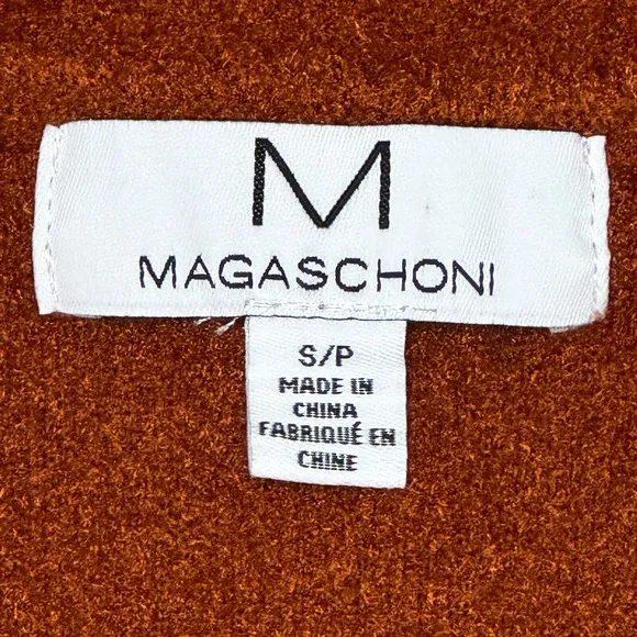 Magaschoni Blazer Womens Size S Burnt Orange Double Breast Super Soft Jacket