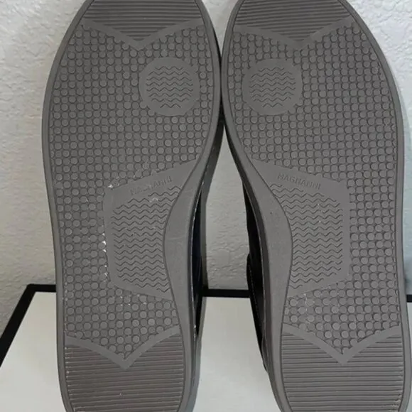 Magnanni Caitin Lo Moka Grey Leather Cap Toe Casual Sneaker Shoes Men's Size 8 M