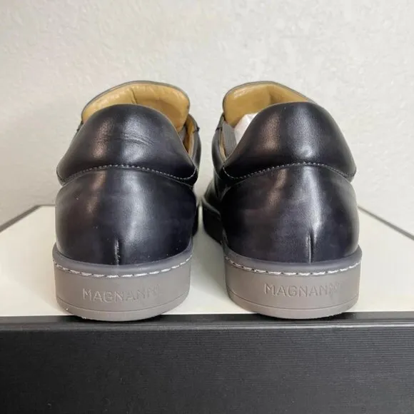 Magnanni Caitin Lo Moka Grey Leather Cap Toe Casual Sneaker Shoes Men's Size 8 M