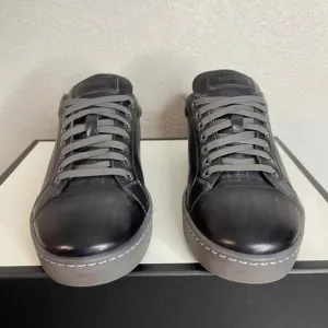 Magnanni Caitin Lo Moka Grey Leather Cap Toe Casual Sneaker Shoes Men's Size 8 M