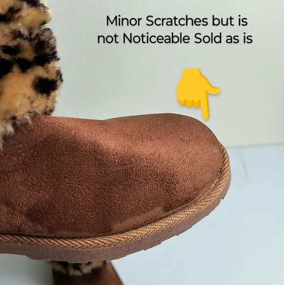 MAKALU California WinterLand Faux Fur Lining Cheetah Print Big Girl/Big Kid 4M