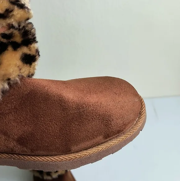 MAKALU California WinterLand Faux Fur Lining Cheetah Print Big Girl/Big Kid 4M