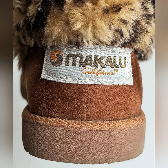 MAKALU California WinterLand Faux Fur Lining Cheetah Print Big Girl/Big Kid 4M