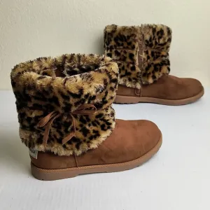 MAKALU California WinterLand Faux Fur Lining Cheetah Print Big Girl/Big Kid 4M