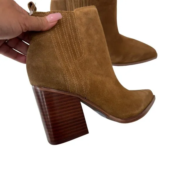 Marc Fisher Women Matter Suede Leather Pointed Toe Ankle Boots SZ 8.5M-Pull On