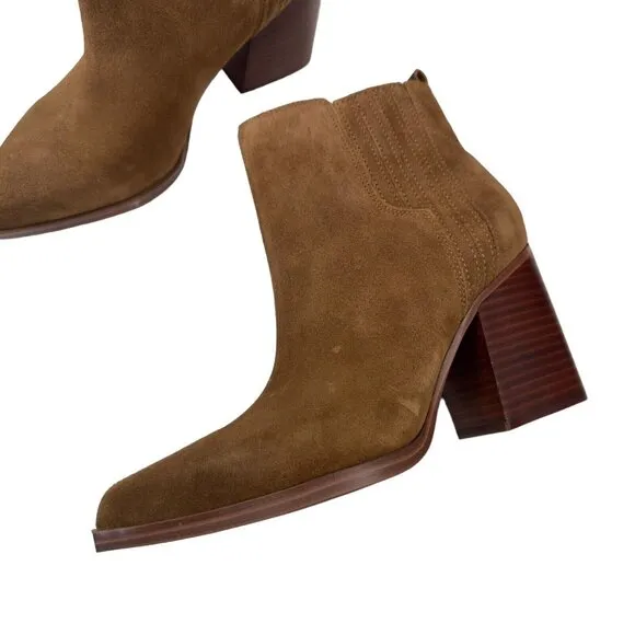 Marc Fisher Women Matter Suede Leather Pointed Toe Ankle Boots SZ 8.5M-Pull On