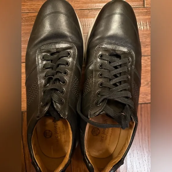 Marc Joseph New York‎ Chelsea EXL011 Black Men 9.5 Leather Sneakers Shoes Brazil