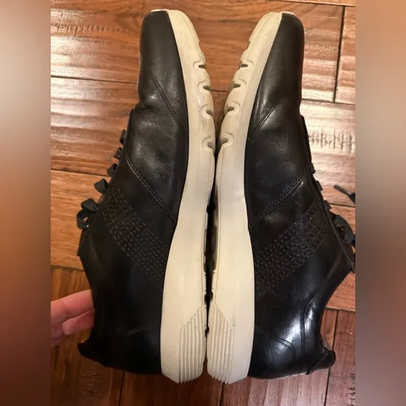 Marc Joseph New York‎ Chelsea EXL011 Black Men 9.5 Leather Sneakers Shoes Brazil