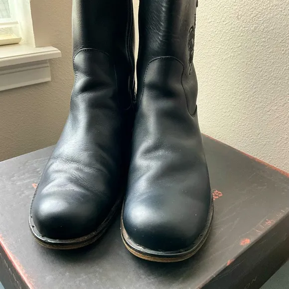 Mark Nason black leather boots
