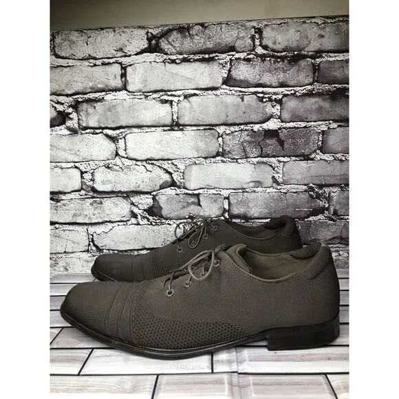 Mark Nason Dress Knit Oxford Gray Taupe Comfort Casual Walk Shoes Men Sz 12M US